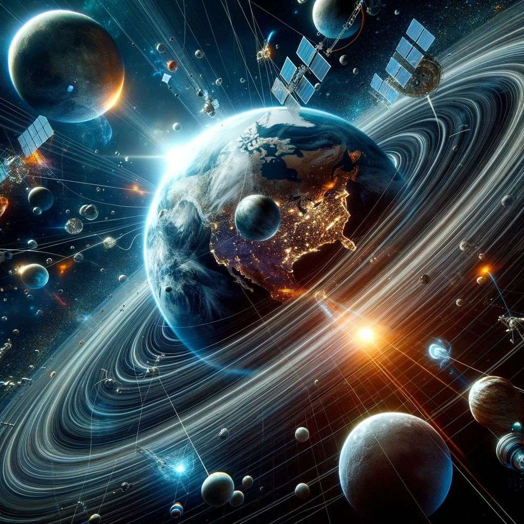 the discovery of gravity, digital art, 3D style